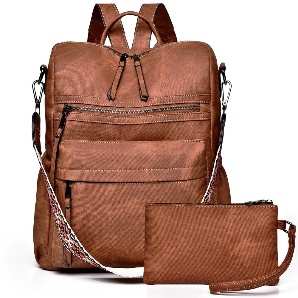 5947 Backpack Purse Leather Fashion Travel Backpack Purse Designer Shoulder
